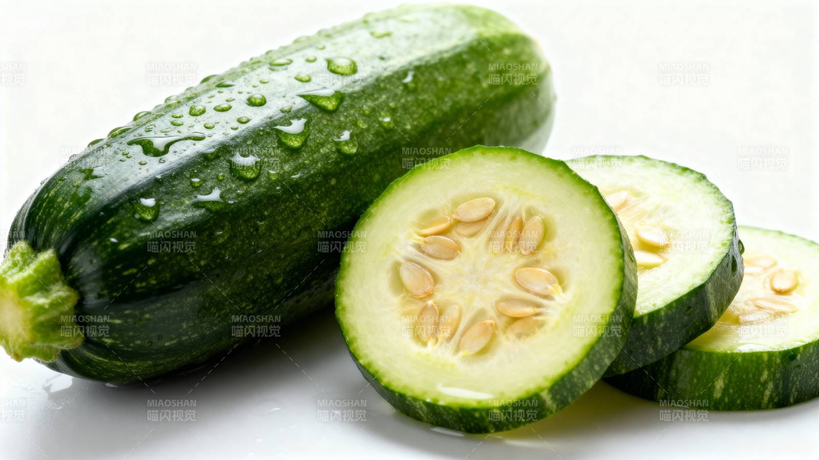 新鲜黄瓜切片图片