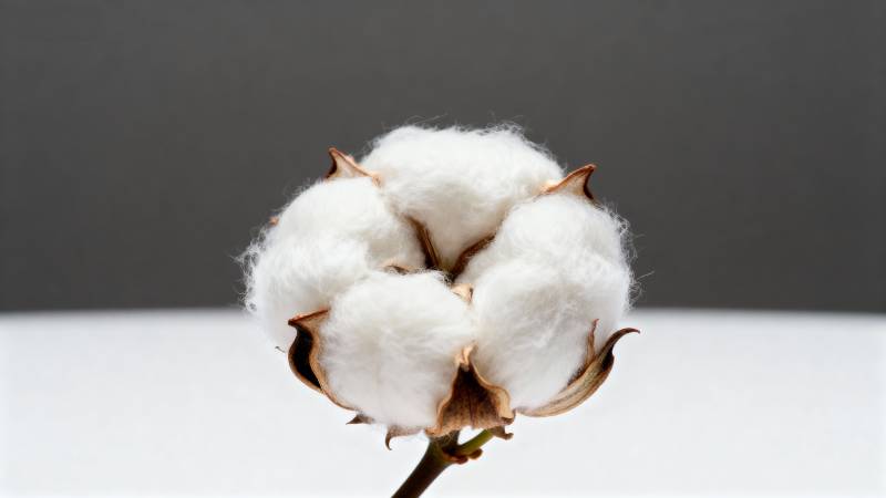 洁白棉絮绽放图片