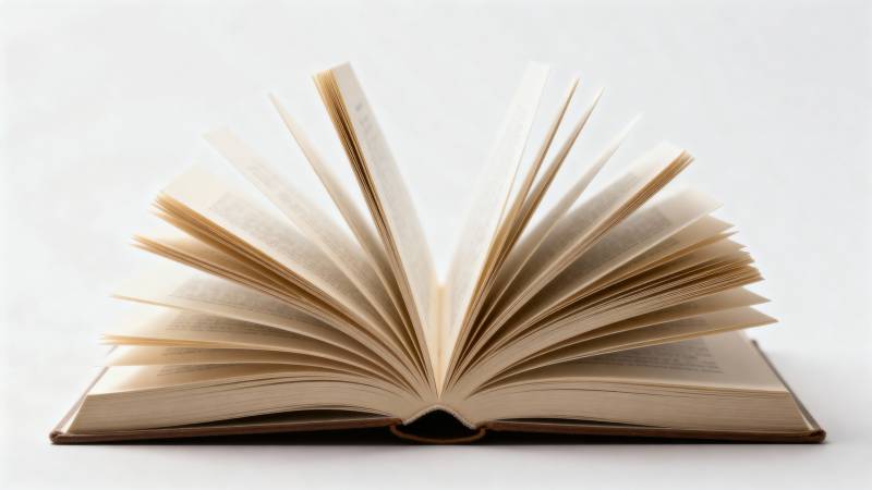 翻开的书页图片