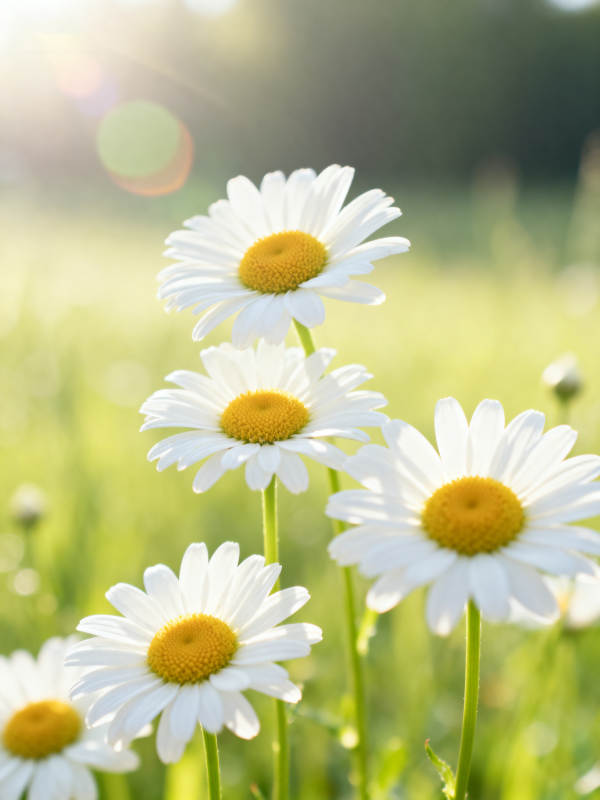 雏菊绽放阳光下图片