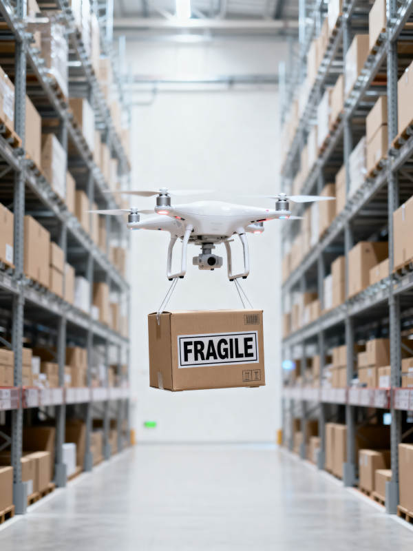 无人机仓库运货图片