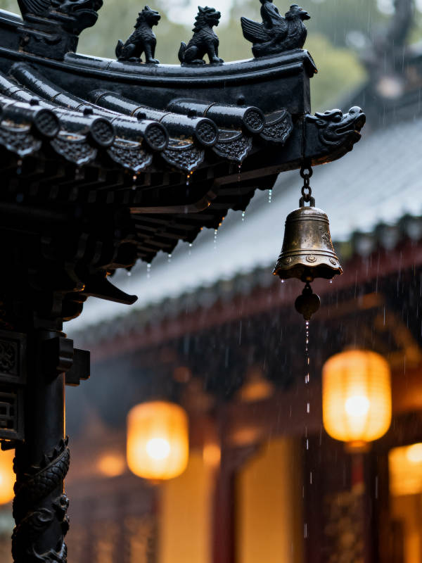 雨中古寺铃声图片