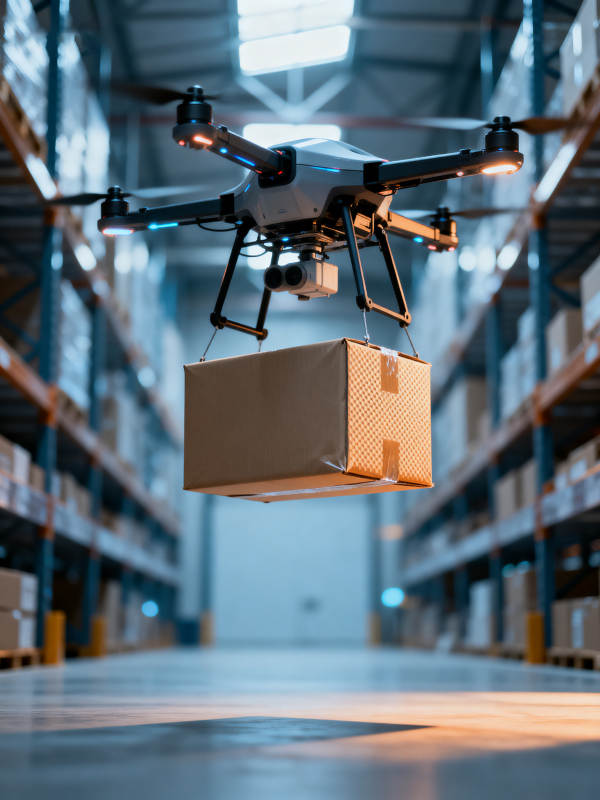 无人机仓库运货图片