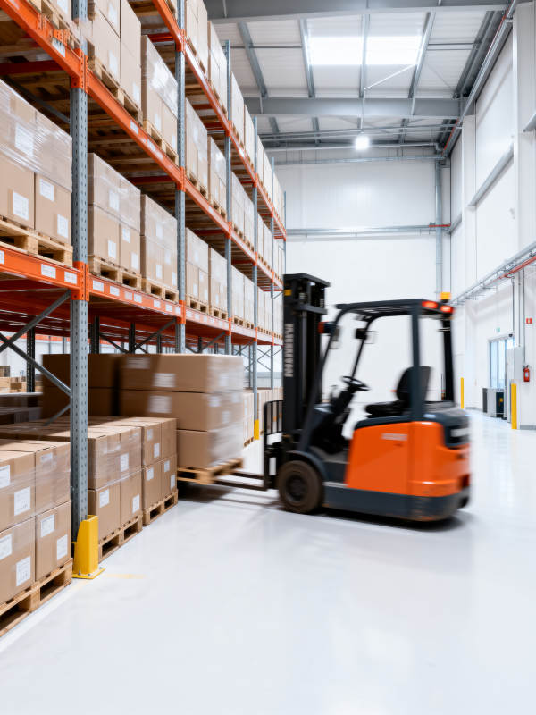 仓库叉车作业场景图片