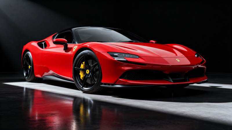 红色法拉利跑车图片