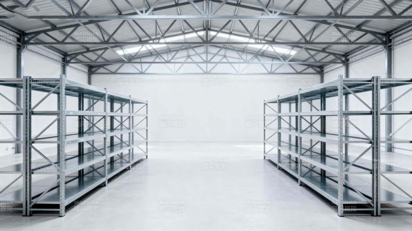 空旷仓库货架图片