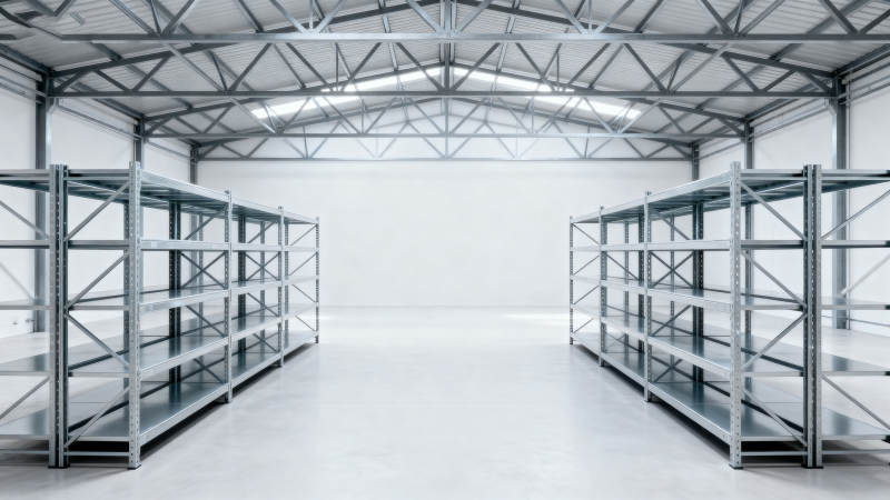 空旷仓库货架图片