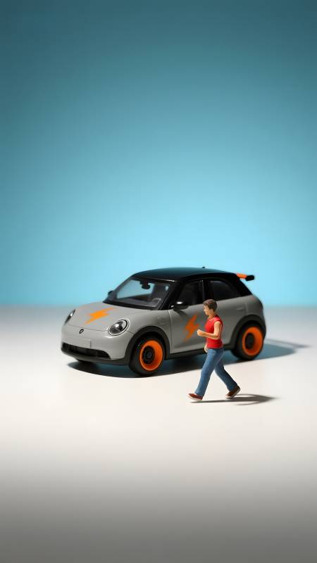 电车与行人图片