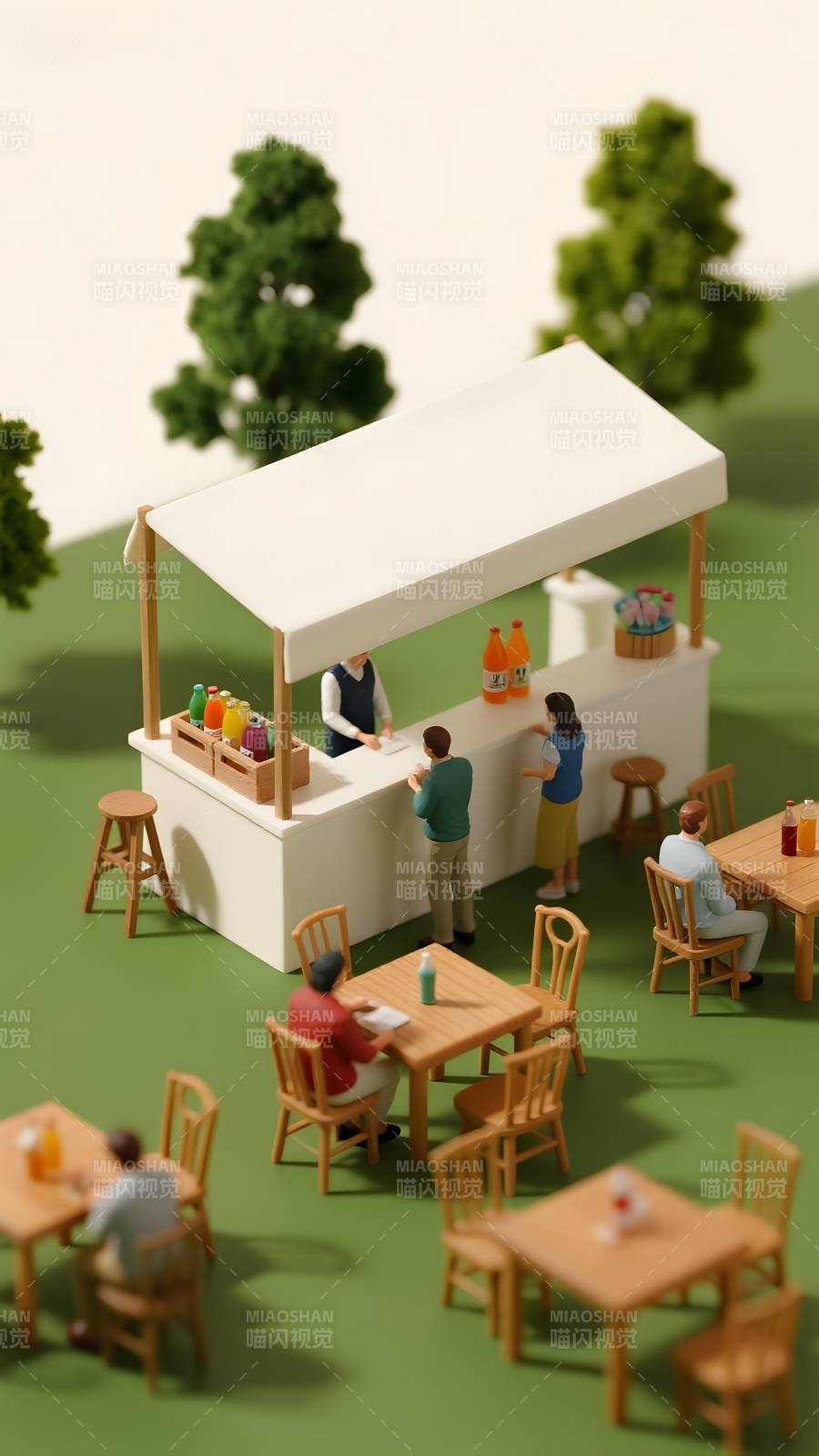 迷你咖啡摊场景图片