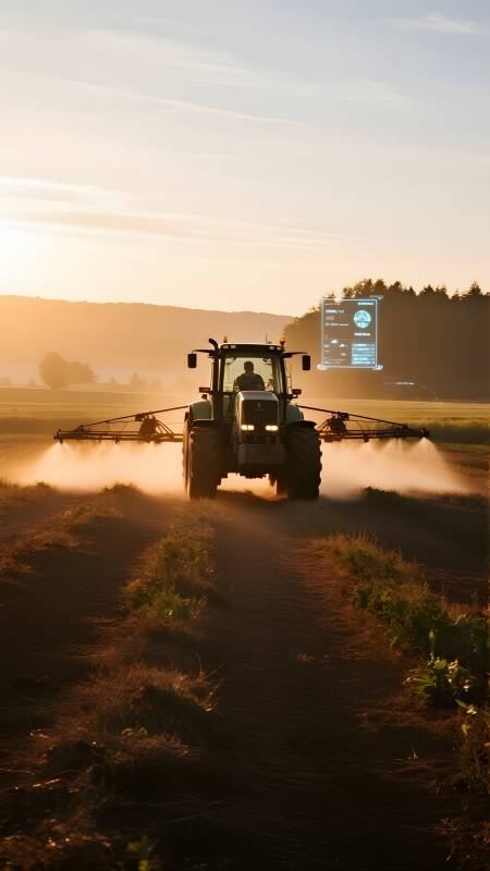 智能农业喷洒作业图片