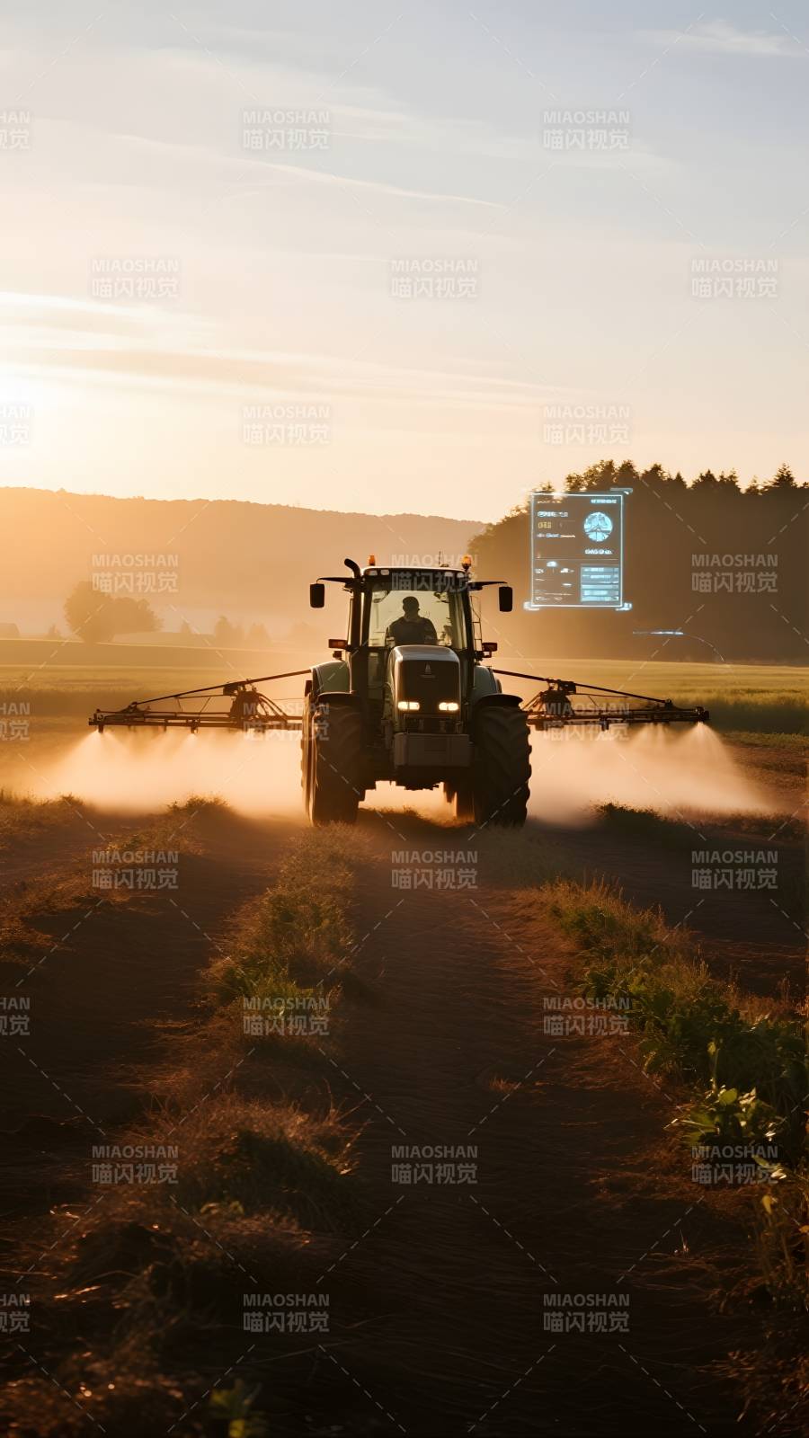 智能农业喷洒作业图片