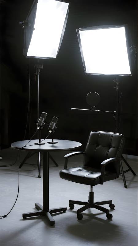 专业录音棚一角图片