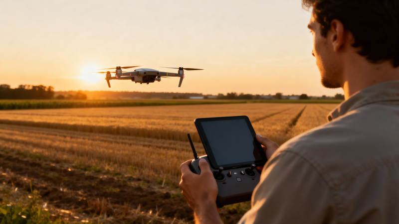 无人机田间作业图片