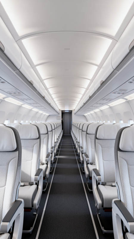 现代客机舱内景图片