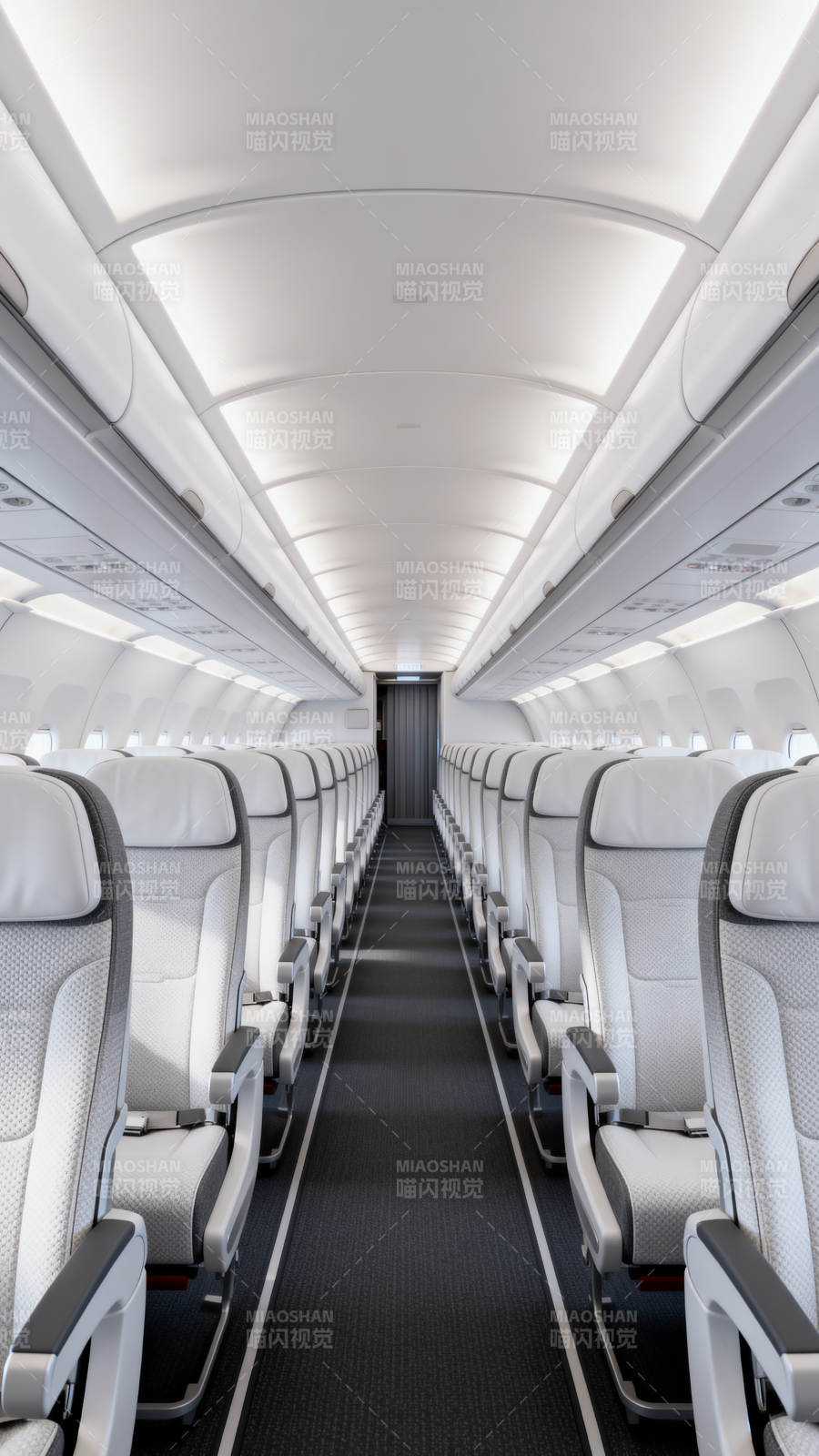 现代客机舱内景图片
