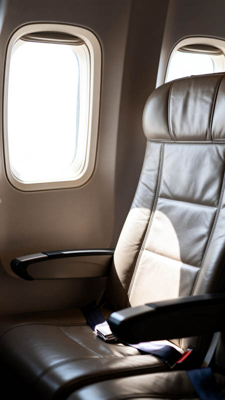 飞机舱内座椅特写图片