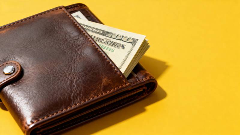 钱包里的美元图片