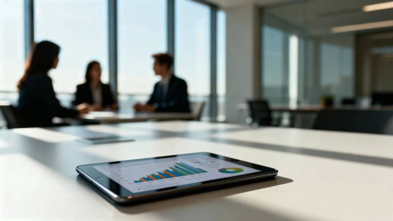 会议室中的数据分析图片