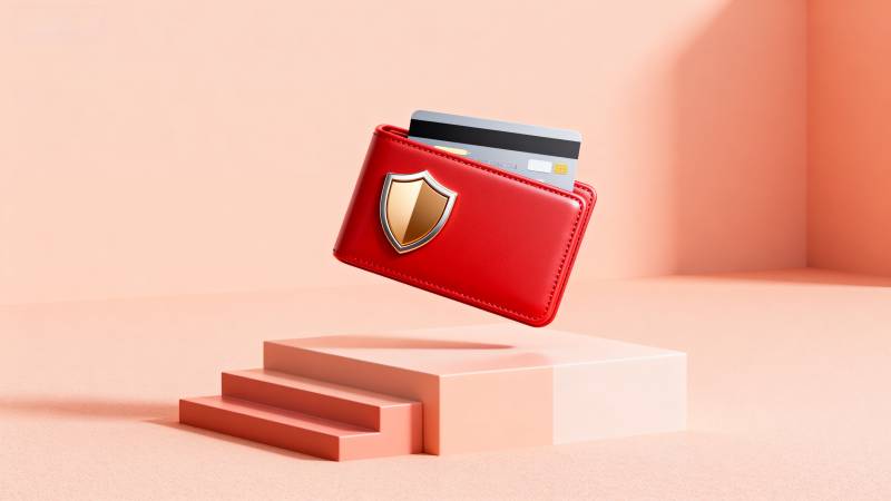 红色卡包悬浮展示图片