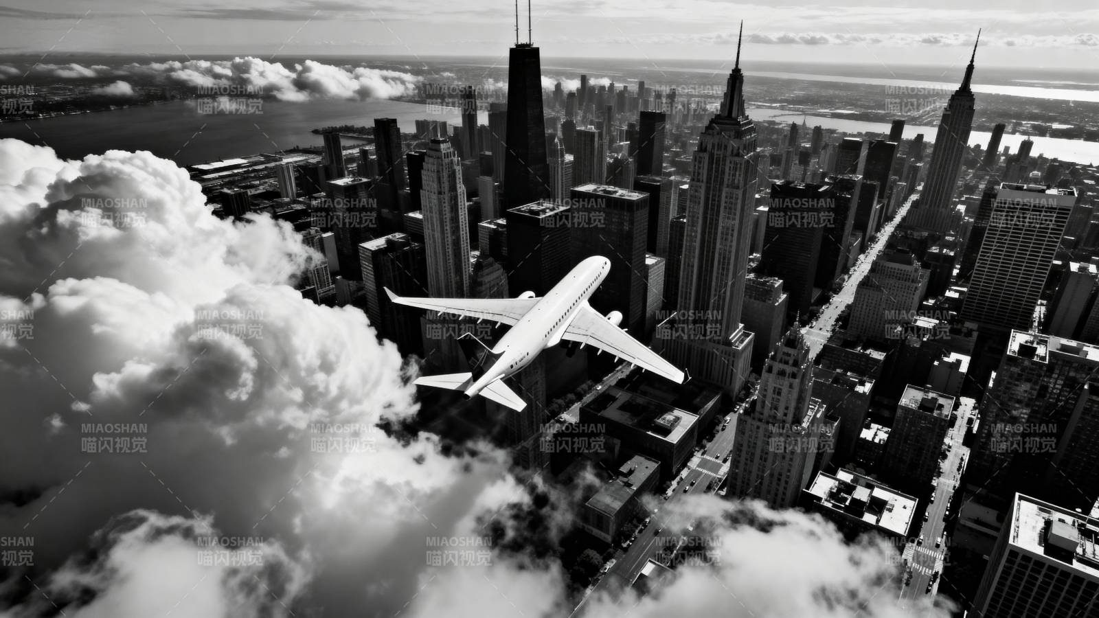 云上飞越都市图片