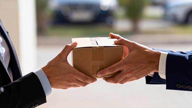 快递交接瞬间图片