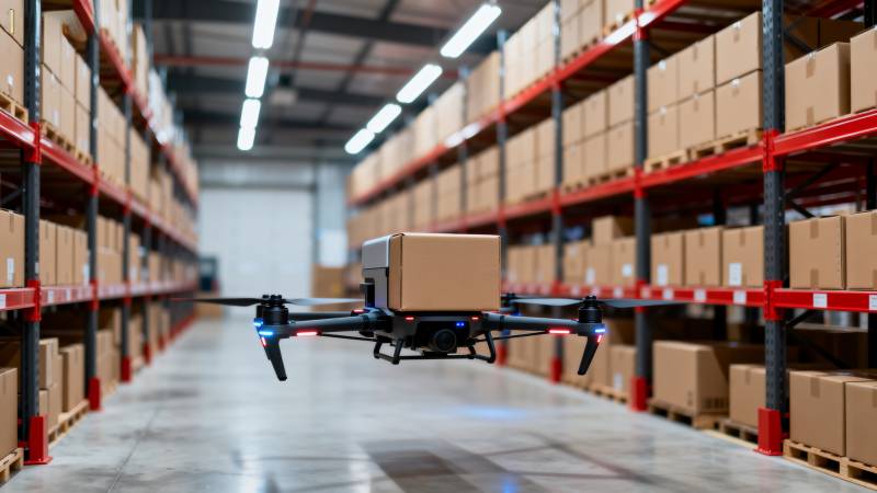 仓库无人机配送图片