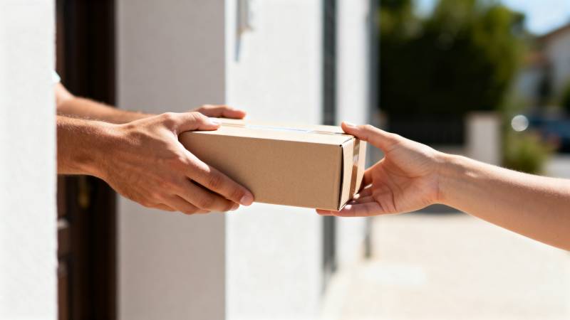 快递交接瞬间图片