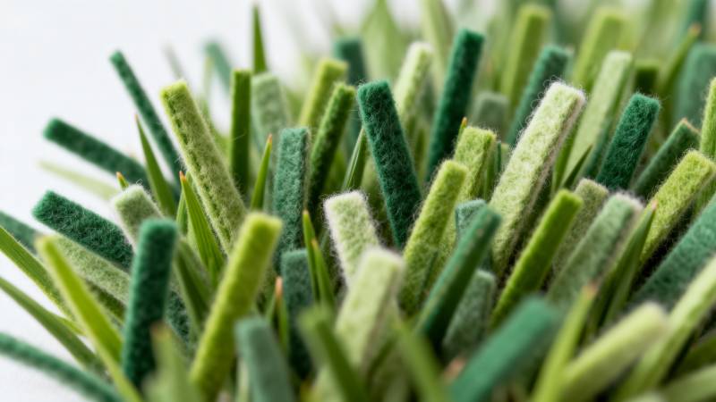 绿色绒草特写图片