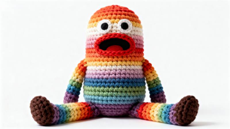 彩虹毛线怪兽图片