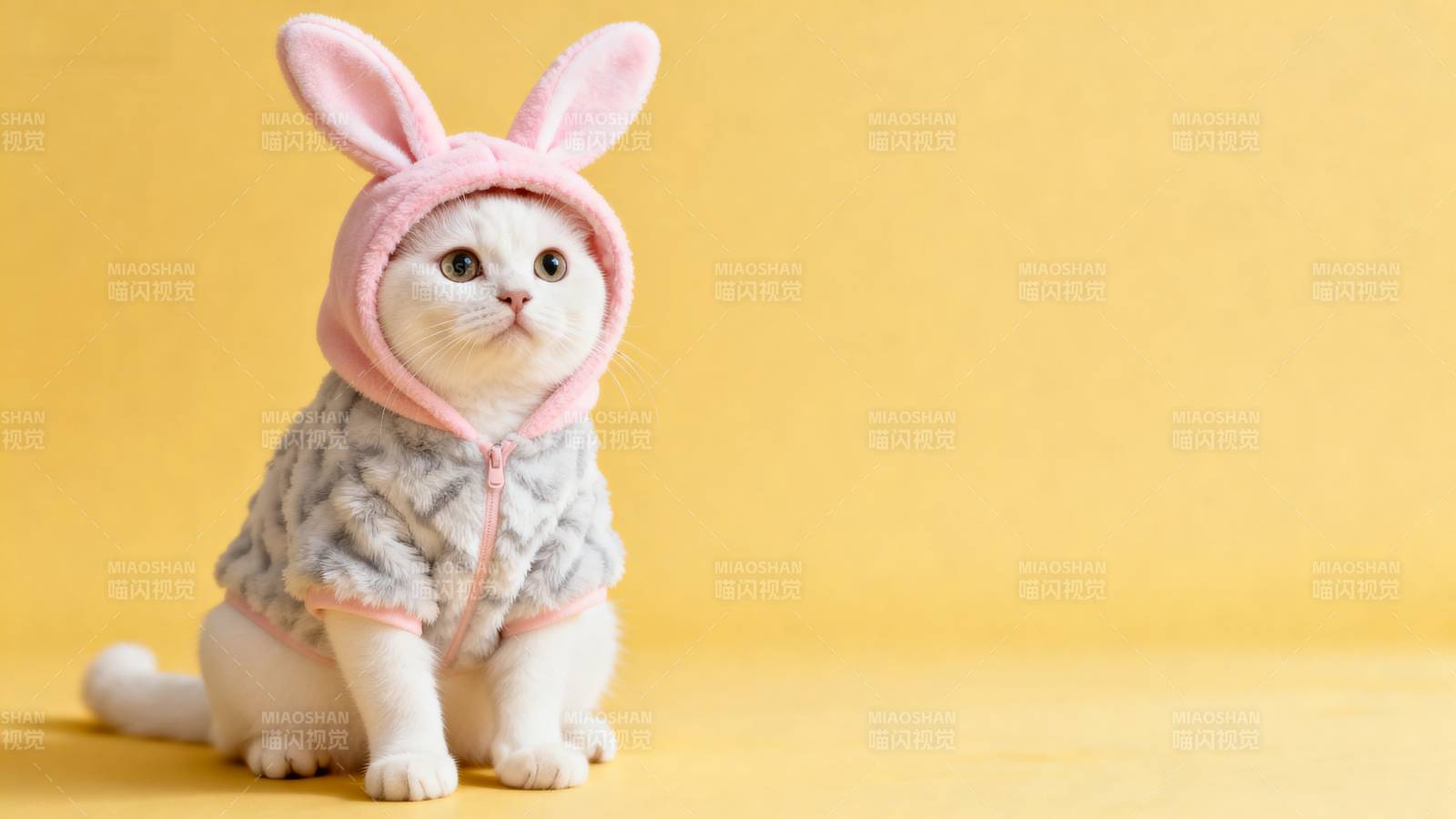 萌猫兔耳装图片