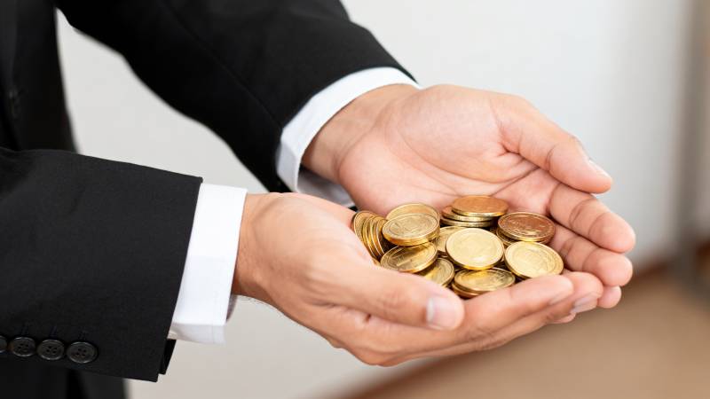 双手捧金 coin图片