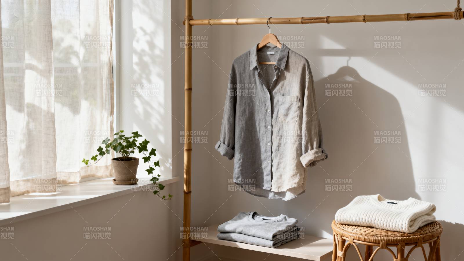 简约衣架陈列图图片