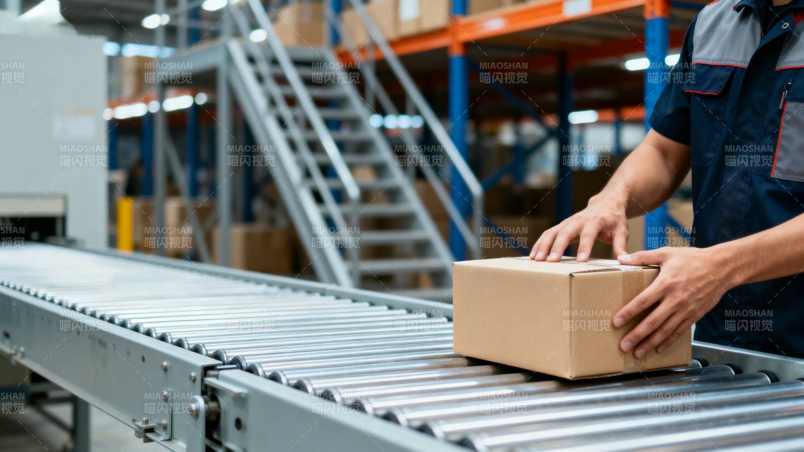 仓库工人处理包裹图片