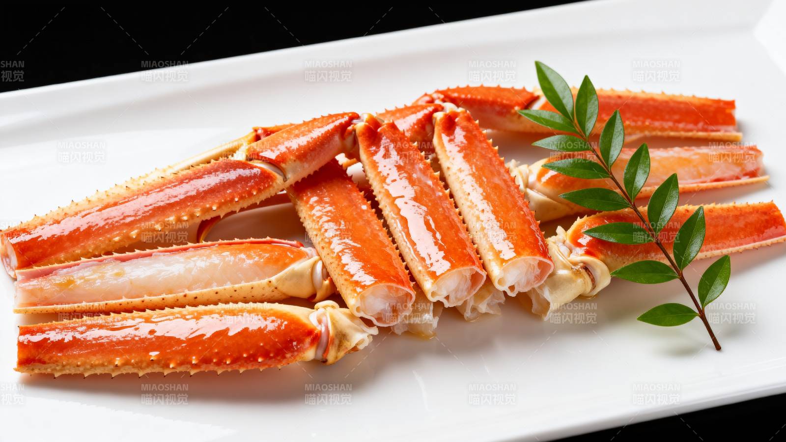 蟹腿鲜美摆盘图片