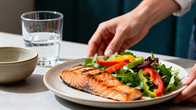 美味三文鱼沙拉图片