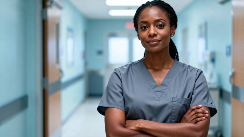 医护女性自信站立图片