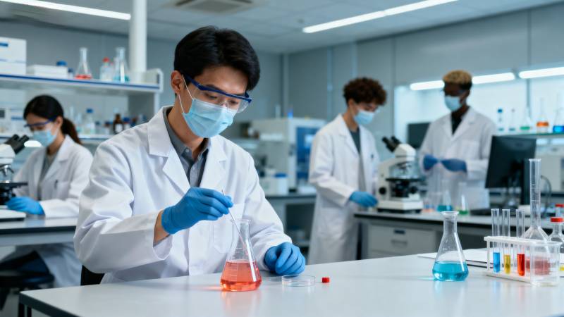 实验室科研人员工作图片