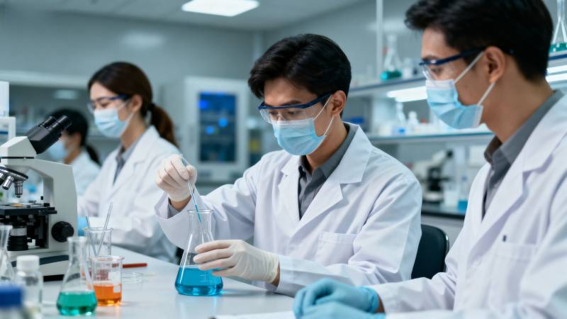 实验室科研人员工作图片