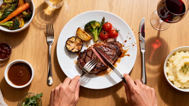 美味牛排盛宴图片