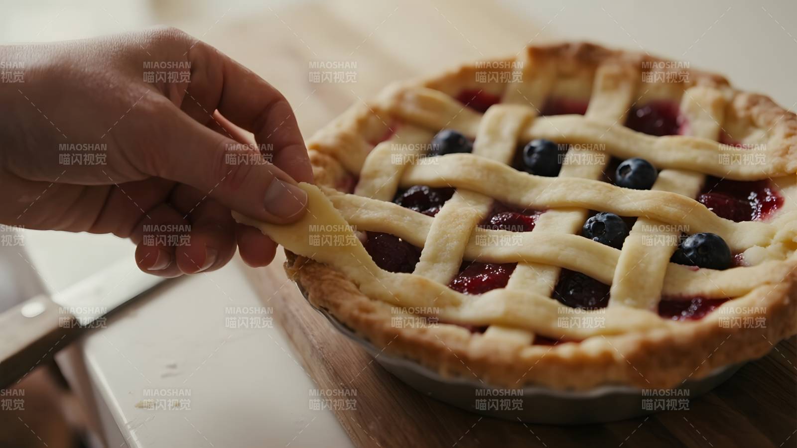 蓝莓派制作中图片