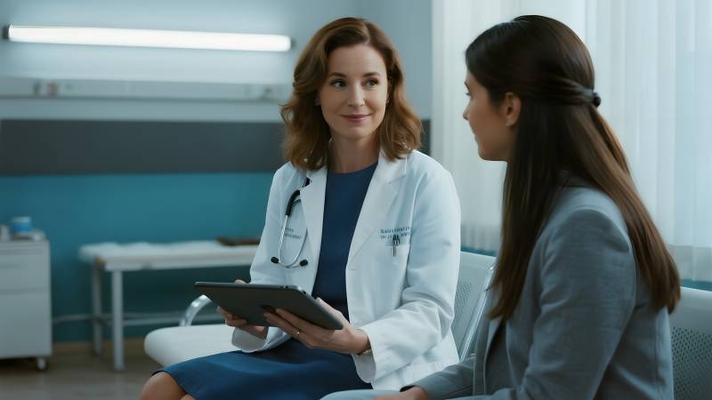 医生与患者交谈图片