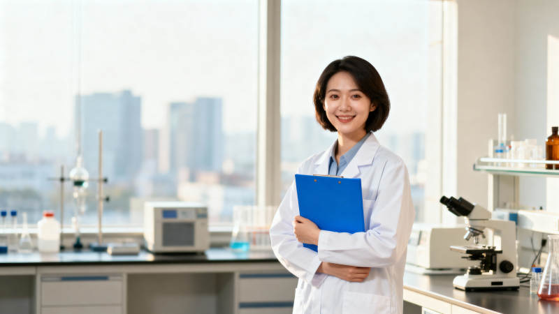 实验室里的女科学家图片