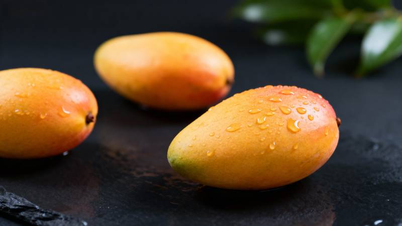 新鲜芒果特写图片