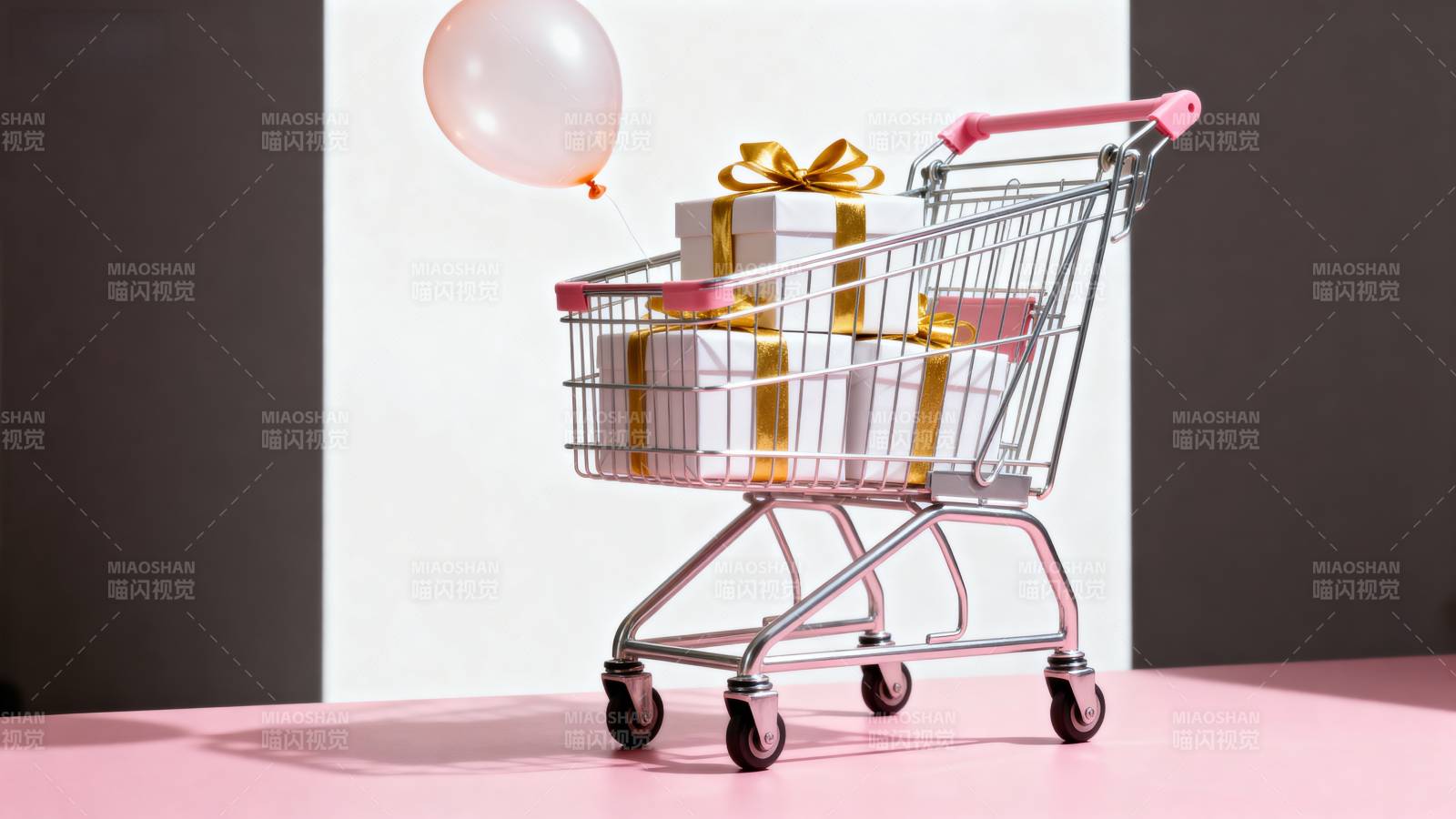 购物车里的礼物图片