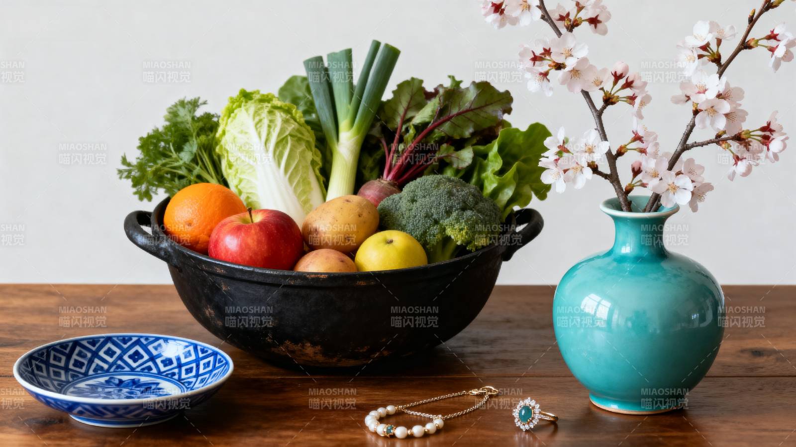 春日蔬果静物图片