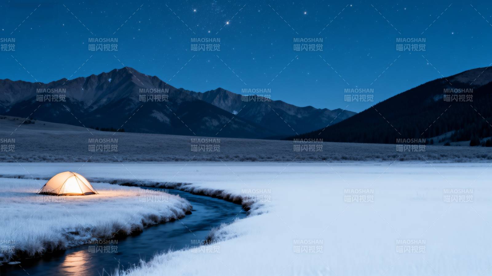 雪夜孤帐映星河图片