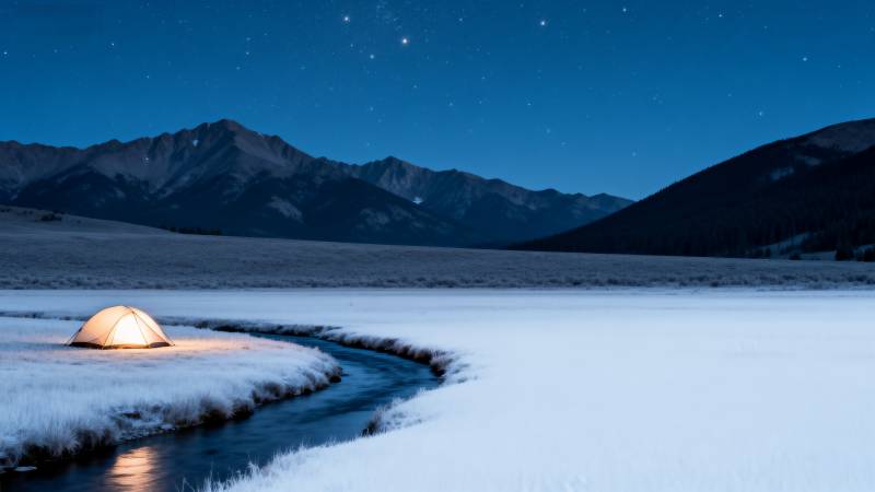 雪夜孤帐映星河图片