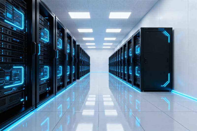 未来数据中心走廊图片