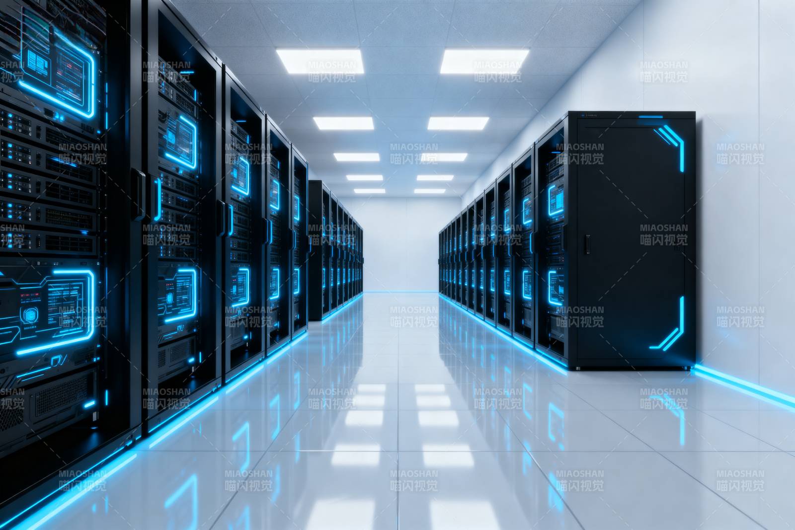 未来数据中心走廊图片