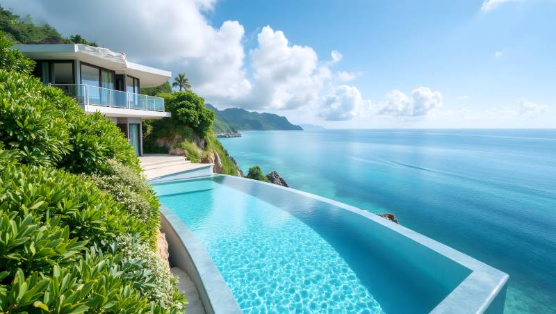 海景泳池别墅图片